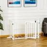 Barrera de Seguridad para Perros Plegable con Puerta y Cierre de Seguridad para Pasillos y Puertas 237,5x36x80 c... - Ogal.Es
