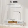 Conjunto Mueble TV y Estante de Pared con Armario y Compartimentos Abiertos Organización de Espacio y Montaje en... - Ogal.Es