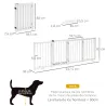 Barrera de Seguridad para Perros Plegable con Puerta y Cierre de Seguridad para Pasillos y Puertas 237,5x36x80 c... - Ogal.Es