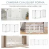 Barrera de Seguridad para Perros Plegable con Puerta y Cierre de Seguridad para Pasillos y Puertas 237,5x36x80 c... - Ogal.Es