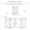 Barrera de Seguridad para Perros Plegable con Puerta y Cierre de Seguridad para Pasillos y Puertas 237,5x36x80 c... - Ogal.Es