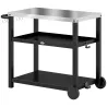 Carrito de Parrilla para Jardín o Terraza Carro de Servicio con Encimera Estantes y Ruedas para BBQ 102x50x81 cm... - Ogal.Es
