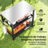 Carrito de Parrilla para Jardín o Terraza Carro de Servicio con Encimera Estantes y Ruedas para BBQ 102x50x81 cm... - Ogal.Es