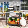 Carrito de Parrilla para Jardín o Terraza Carro de Servicio con Encimera Estantes y Ruedas para BBQ 102x50x81 cm... - Ogal.Es