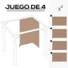 4 Paredes Laterales para Cenador 3x2 m con Ganchos Cortinas sin Ventanas para Carpa de Jardín Exterior Fiesta Ma... - Ogal.Es