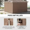 4 Paredes Laterales para Cenador 3x2 m con Ganchos Cortinas sin Ventanas para Carpa de Jardín Exterior Fiesta Ma... - Ogal.Es