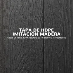 Mesa Plegable de Jardín Rectangular Portátil para 6 Personas de Acero y HDPE 180x75,5x73 cm Gris Oscuro - Ogal.Es