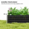 Jardinera Elevada Rectangular de Acero Galvanizado para Cultivar Plantas Flores Hierba 180x90x30 cm Gris Oscuro - Ogal.Es