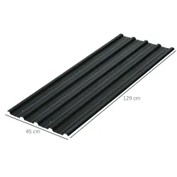 Juego de 12 Paneles para Tejado de Acero Galvanizado 7m² para Caseta de Herramientas Cobertizo 129x45cm Gris Oscuro - Ogal.Es
