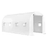 Invernadero de Túnel 500x200x205 cm Invernadero de Jardín con Puerta Enrollable y 8 Ventanas Cubierta PE 140 g/m... - Ogal.Es