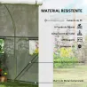 Invernadero de Túnel 500x200x205 cm Invernadero de Jardín con Puerta Enrollable y 8 Ventanas Cubierta PE 140 g/m... - Ogal.Es
