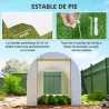 Invernadero de Túnel 500x200x205 cm Invernadero de Jardín con Puerta Enrollable y 8 Ventanas Cubierta PE 140 g/m... - Ogal.Es