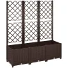 Jardinera con Enrejado de Plástico para Plantas Trepadoras con Drenaje y Amplio Espacio de Cultivo 120x40x135 cm... - Ogal.Es