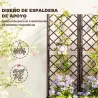 Jardinera con Enrejado de Plástico para Plantas Trepadoras con Drenaje y Amplio Espacio de Cultivo 120x40x135 cm... - Ogal.Es