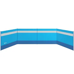 Cortavientos para Camping de 725 cm con Panel Transparente Postes de Acero, Estacas y Bolsa de Transporte para E... - Ogal.Es