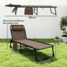 Tumbona Plegable con Respaldo Ajustable Reposacabezas Acolchado y Estructura de Acero para Exterior 189x58x30 cm... - Ogal.Es