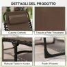 Tumbona Plegable con Respaldo Ajustable Reposacabezas Acolchado y Estructura de Acero para Exterior 189x58x30 cm... - Ogal.Es