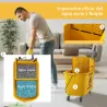 Cubo de Fregar con Escurridor Panel Separador y Ruedas Capacidad 20L para Limpieza Doméstica 45x26,5x70 cm Amarillo - Ogal.Es