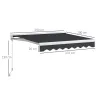 Toldo Eléctrico Retráctil y Manual 250x200 cm Toldo Portátil con Mando a Distancia Manivela Marco de Aluminio Gris - Ogal.Es