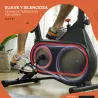 Bicicleta Estática con Volante Inercia 4 kg Resistencia Ajustable Pantalla LED Silencioso Asiento Ajustable Rojo... - Ogal.Es