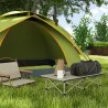 Mesa de Camping Plegable con Encimera Enrollable y Bolsa Mesa de Pícnic Portátil para Acampar 95x55x50cm Caqui - Ogal.Es