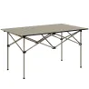 Mesa de Camping Plegable con Encimera Enrollable y Bolsa Mesa de Pícnic Portátil para Acampar 95x55x50cm Caqui - Ogal.Es