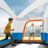 Tienda de Campaña Familiar 4 Personas con 2 Habitaciones Zona de Estar y Protección Impermeable 430x305 cm Gris ... - Ogal.Es
