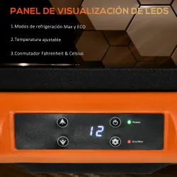 Nevera Portátil Eléctrica 40L Refrigerador de Coche 12V/24V hasta -20? con Pantalla LED Táctil 58,7x36,5x43,8cm ... - Ogal.Es