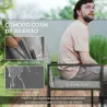 Conjunto de Jardín Exterior de 9 Piezas de Ratán Sintético con Mesa de Vidrio 4 Sillas y 4 Taburetes con Cojines... - Ogal.Es