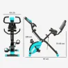 Bicicleta Estática Plegable Silenciosa con Resistencia Magnética Monitor LCD y Bandas para Brazos 43x97x109 cm V... - Ogal.Es