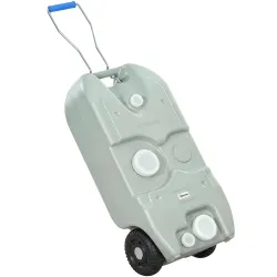 Tanque de Agua Portátil 40 L con Ruedas Manija Metálica y Grifo para Caravanas Autocaravanas y Camping 37x23x80 ... - Ogal.Es