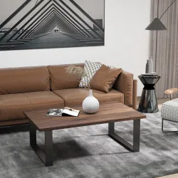 Conjunto de 2 Patas para Mesa Patas de Diseño Rectangular con Tornillos Incluidos para Mesa DIY 70x41 cm Negro - Ogal.Es