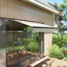 Toldo Eléctrico Retráctil con Manivela Inclinación Ajustable y Protección UV para Jardín Terraza 296x250 cm Crema - Ogal.Es