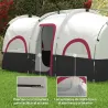 Tienda de Campaña Familiar para 4 Personas Impermeable con Dormitorios Independientes 435x251x195 cm Gris y Blanco - Ogal.Es