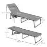 Tumbona Plegable con Respaldo Ajustable Reposacabezas Bolsillo Lateral Bandeja y Estructura de Acero 190x60x31 c... - Ogal.Es