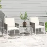 Juego de 2 Sillas y Mesa de Ratán con Cojines Acolchados y Encimera de Vidrio para Balcón Terraza Marrón y Crema - Ogal.Es