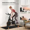 Bicicleta Estática con Volante de 8 kg Pantalla LCD Pulsómetro Sillín y Manillar Ajustables 103x48x115 cm Naranja - Ogal.Es