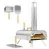 Mini Horno de Leña para Pizza con Piedra Refractaria Pala y Patas Plegables para Camping y Exterior 79x36x75 cm ... - Ogal.Es