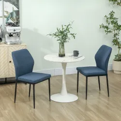 Conjunto de 2 Sillas de Comedor con Tapizado de Terciopelo Sintético Respaldo Curvo y Patas de Acero 45x57x86 cm... - Ogal.Es