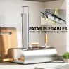 Mini Horno de Leña para Pizza con Piedra Refractaria Pala y Patas Plegables para Camping y Exterior 79x36x75 cm ... - Ogal.Es