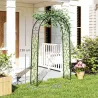 Arco de Jardín de Acero para Rosas y Plantas Trepadoras Arco de Boda para Plantas y Decoraciones 125x37x230 cm N... - Ogal.Es