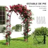 Arco de Jardín de Acero para Rosas y Plantas Trepadoras Arco de Boda para Plantas y Decoraciones 125x37x230 cm N... - Ogal.Es