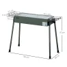 Barbacoa de Carbón con 2 Parrillas de Acero Inoxidable Barbacoa Portátil con 2 Especieros para Camping 94x39x70 ... - Ogal.Es