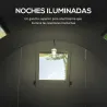 Tienda de Campaña para 3 Personas con Ventanas Gancho Bolsa de Transporte Impermeable 3000 mm 470x220x150 cm Verde - Ogal.Es