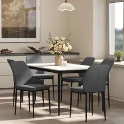 Conjunto de 2 Sillas de Comedor con Tapizado de Terciopelo Sintético Respaldo Curvo y Patas de Acero 45x57x86 cm... - Ogal.Es