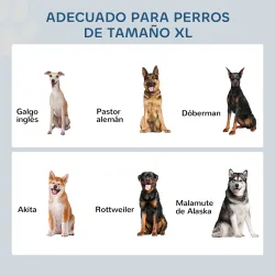 Comedero Elevado para Perros Grandes con 2 Cuencos de 2000ml y Almacenamiento Oculto 60x30x41 cm Marrón Oscuro - Ogal.Es