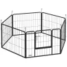 Parque para Perros de 6 Paneles de 60 cm de Altura con Puerta para Interior y Exterior Negro - Ogal.Es