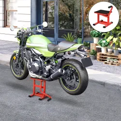 Elevador para Motocicletas con Manivela Altura Ajustable de 27,5/39,5 cm Base Antideslizante Carga 150kg Rojo y ... - Ogal.Es