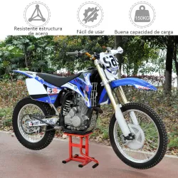 Elevador para Motocicletas con Manivela Altura Ajustable de 27,5/39,5 cm Base Antideslizante Carga 150kg Rojo y ... - Ogal.Es