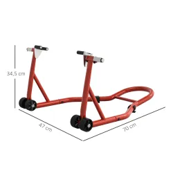 Caballete Moto Soporte Delantero Universal de Acero con Horquillas en U y L para Rueda 10" 17" 18" Carga 200 kg ... - Ogal.Es